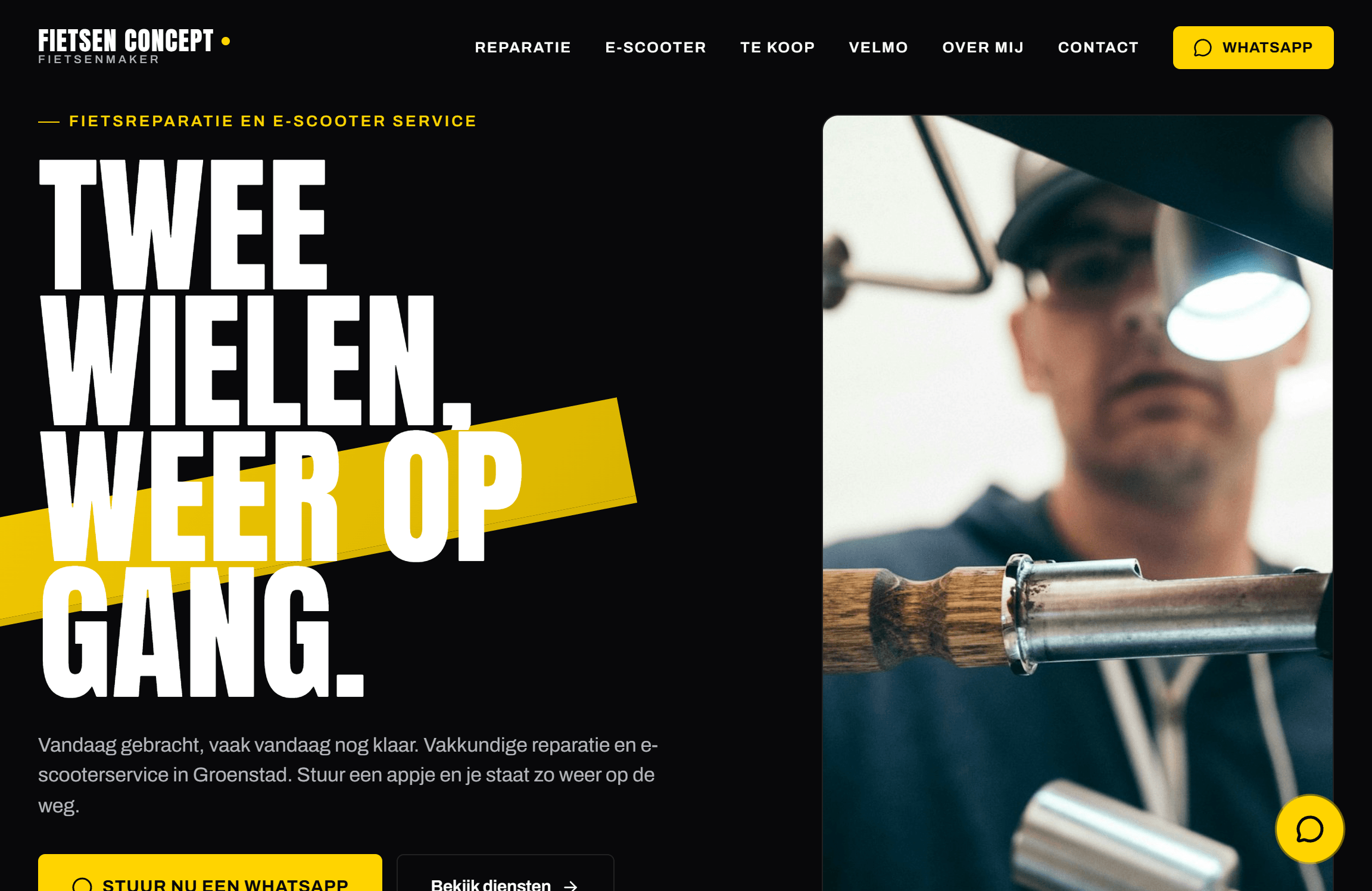 Conceptontwerp door Flowigo voor een fietsenmaker