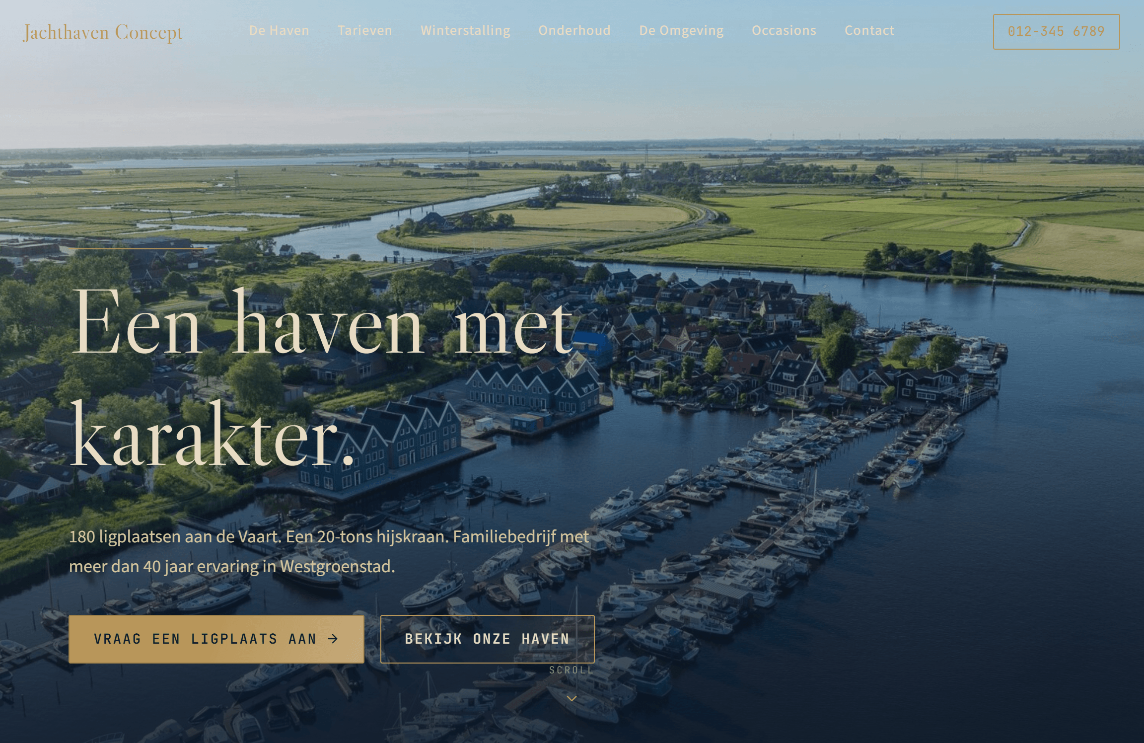 Conceptontwerp door Flowigo voor een jachthaven
