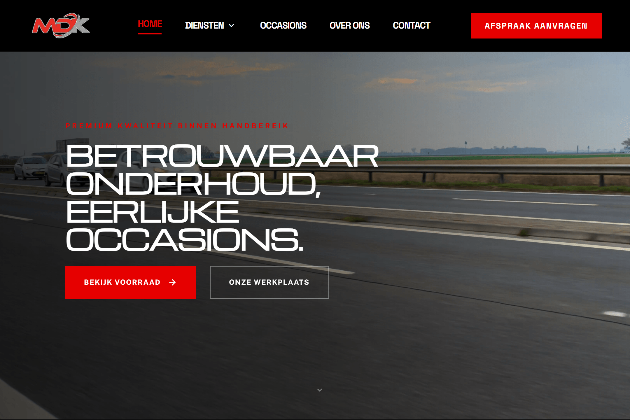 Website die Flowigo bouwde voor Mulder de Koe